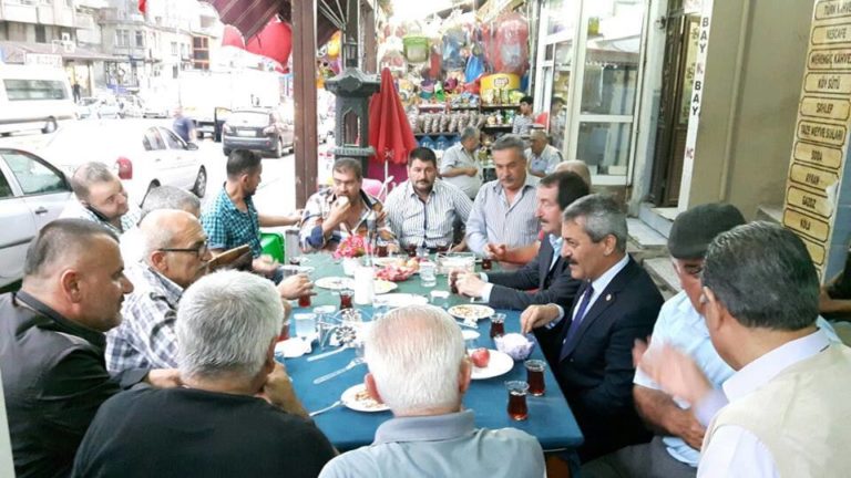 TBMM İDARE AMİRİ, HATAY MİLLETVEKİLİ SN. KARASAYAR'LA ESNAF TURU
