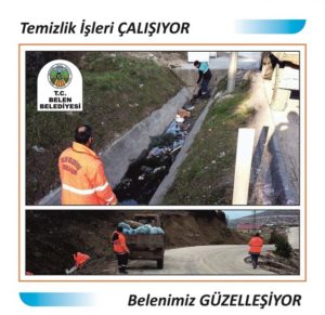 Temizlik İşleri Çalışıyor Belen'imiz Güzelleşiyor