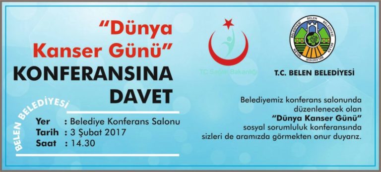 Belediyemiz “Dünya Kanser Günü” Konulu Konferans Düzenliyor.