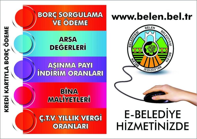 BELEN BELEDİYESİNDEN E-BELEDİYE HİZMETİ