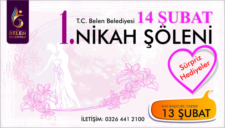 Belen Belediyesinden 1. Toplu Nikah Şöleni
